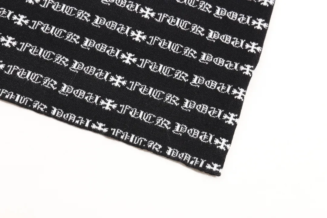P300 Chrome Hearts Chrome Hearts all over printed wool sweater Color: Black Yellow Size: S M L XL XXL